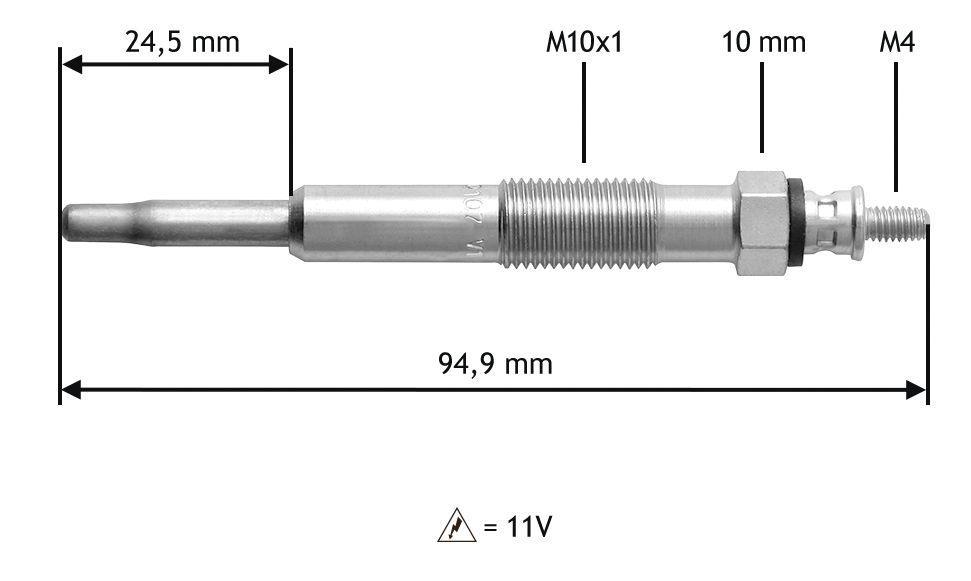 Bougie de préchauffage VALEO ref. 345110